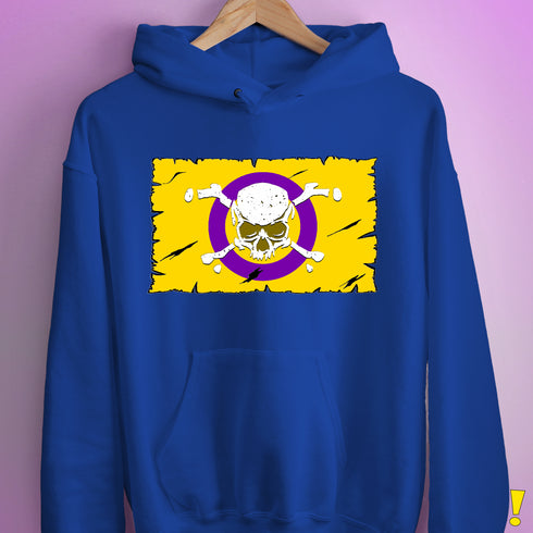 Intersex Pride Pirate Flag Hoodie - Royal Blue